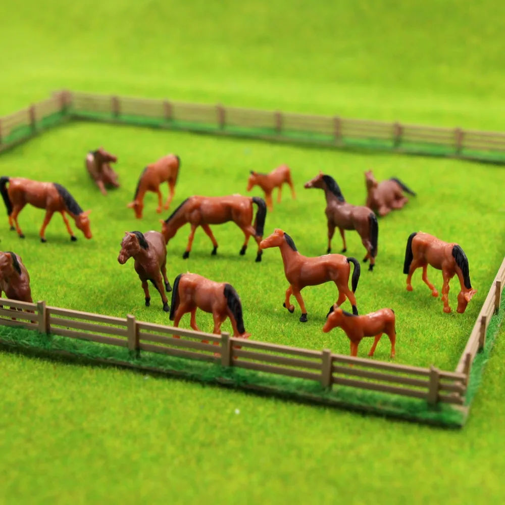 Миниатюрная нарисованная ферма животные имитация лошади модель 1:87 песочный стол
