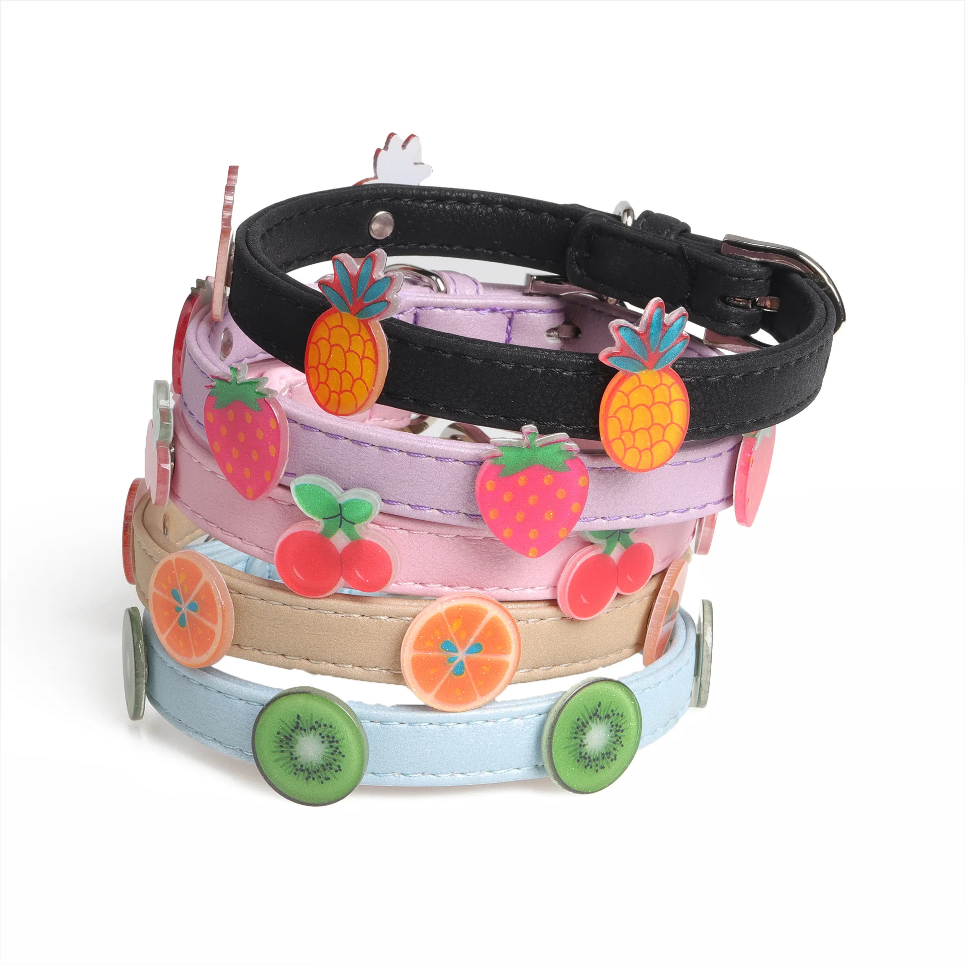 3D Fruit Cat Collar Leather Collar, Double-Layer Soft Accessory Collar Pet Supplies Exquisite Collar for Elegant Puppy & Cat
3D Fruit Cat Collar Leather Collar, Double-Layer Soft Accessory Collar Pet Supplies Exquisite Collar for Elegant Puppy & Cat