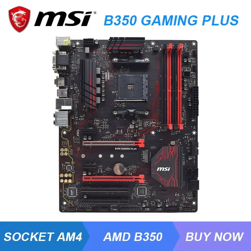 MSI B350 GAMING PLUS Motherboard AM4 Motherboard DDR4 64GB Support Ryzen 5 3600g 5600x Cpus AMD B350 PCI-E 3.0 M.2 USB3.1 ATX
MSI B350 GAMING PLUS Motherboard AM4 Motherboard DDR4 64GB Support Ryzen 5 3600g 5600x Cpus AMD B350 PCI-E 3.0 M.2 USB3.1 ATX