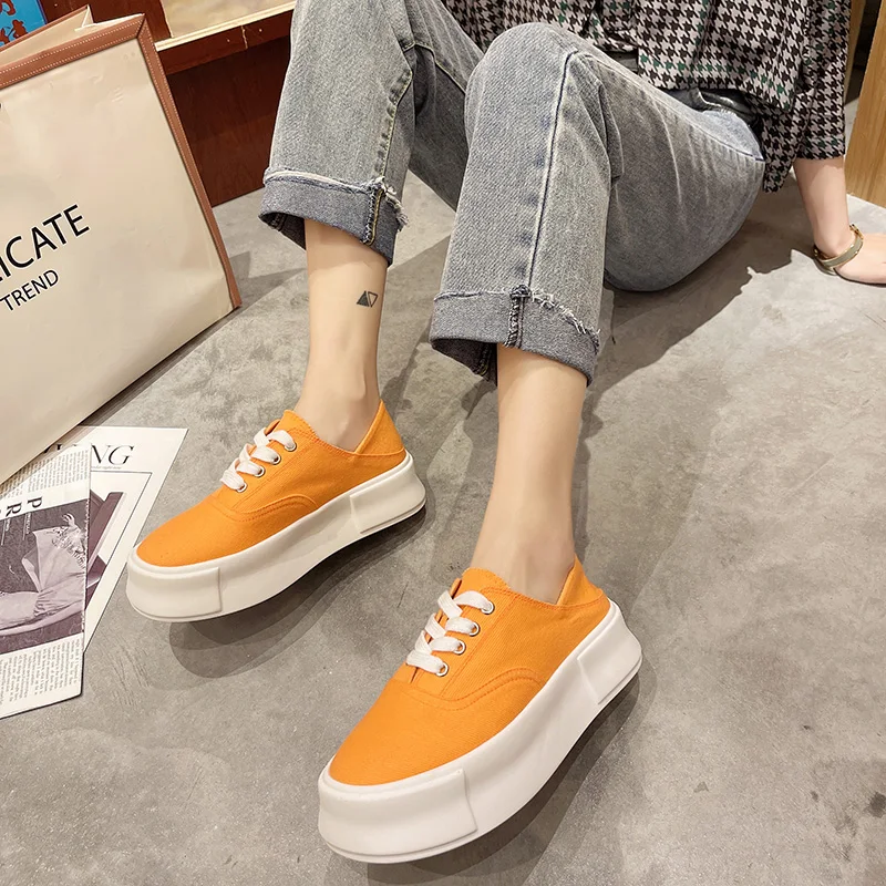 Round Toe Korean Shoes Clogs Platform Women Casual Female Sneakers All-Match Cross Creepers Small Summer Fabric Solid Fashi N6-8
Round Toe Korean Shoes Clogs Platform Women Casual Female Sneakers All-Match Cross Creepers Small Summer Fabric Solid Fashi N6-8