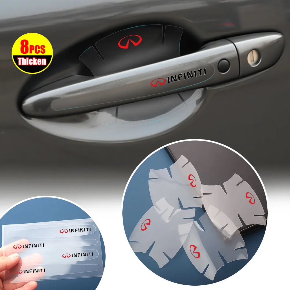 8pcs For Infiniti FX35 Q50 Q30 ESQ QX50 QX60 QX70 EX JX35 G35 G37 IPL Car Styling Door Handle Stickers Anti Scratch Guard Film
8pcs For Infiniti FX35 Q50 Q30 ESQ QX50 QX60 QX70 EX JX35 G35 G37 IPL Car Styling Door Handle Stickers Anti Scratch Guard Film