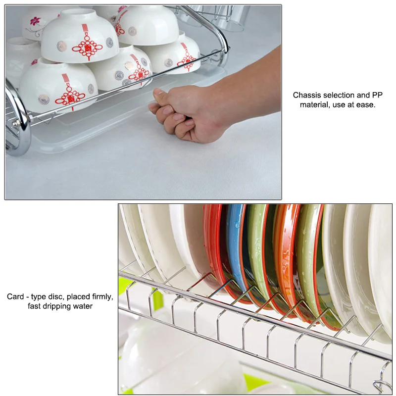 Kitchen Utensils Stainless Steel Tableware Drain Rack Double Deck Dish rRack S-type Storage Rack Storage Organizer Rustproof
Kitchen Utensils Stainless Steel Tableware Drain Rack Double Deck Dish rRack S-type Storage Rack Storage Organizer Rustproof