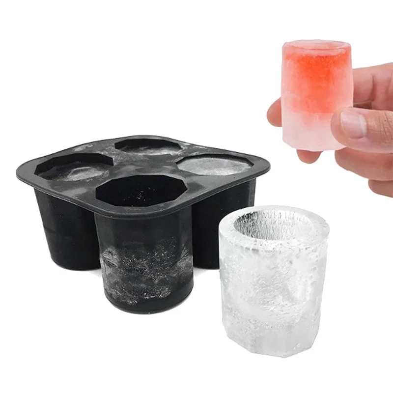Силиконовая форма для льда 4 чашки|ice cube mold tray|ice cubeice maker |