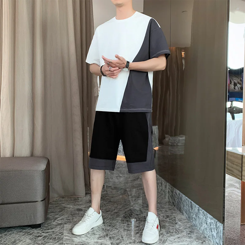 2021 men's summer suit men's casual loose youth fashion short sleeve t-shirt men's shorts two piece men's suit
2021 men's summer suit men's casual loose youth fashion short sleeve t-shirt men's shorts two piece men's suit