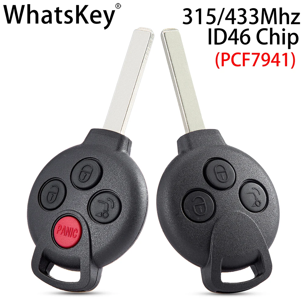 WhatsKey Car Remote Key 315/433MHz ID46 PCF7941 For Mercedes Benz Smart City Coupe Cabrio Crossblade 451 Fortwo Roadster Forfour
WhatsKey Car Remote Key 315/433MHz ID46 PCF7941 For Mercedes Benz Smart City Coupe Cabrio Crossblade 451 Fortwo Roadster Forfour