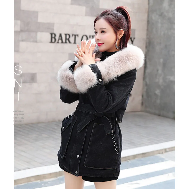 2021 Winter New Women lamb cashmere Thick Denim Jacket Loose Warm Coat Casual Korean Hooded Female Jean Outerwear Tops
2021 Winter New Women lamb cashmere Thick Denim Jacket Loose Warm Coat Casual Korean Hooded Female Jean Outerwear Tops