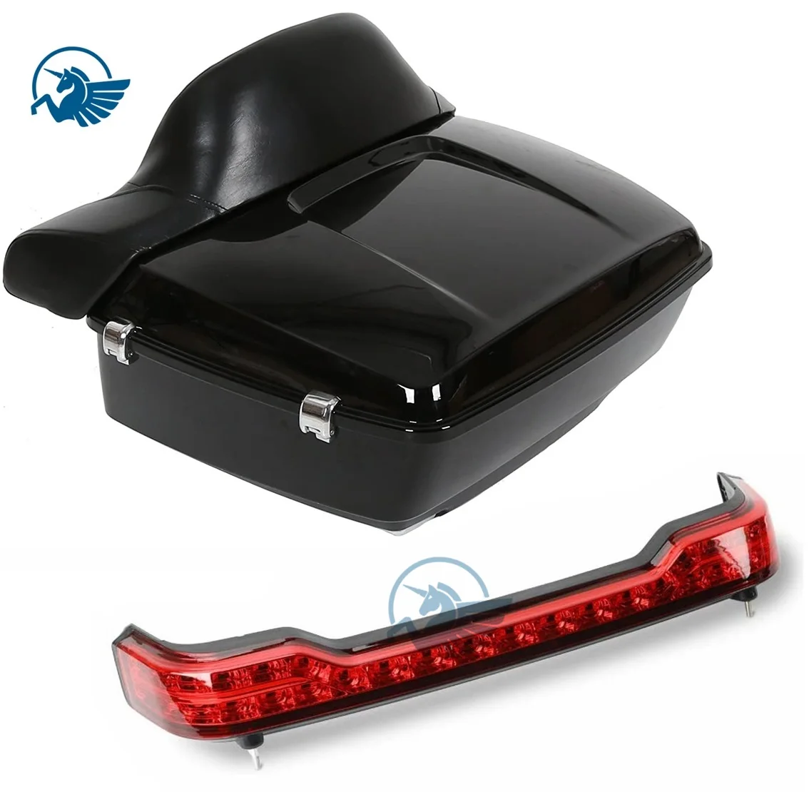 Верхний чехол Moto Tail Bag King Tour Pak Pack Багажник со светодиодной стойкой указателя поворота для Harley CVO Road King Street Ultra Glide 2014-Later
Верхний чехол Moto Tail Bag King Tour Pak Pack Багажник со светодиодной стойкой указателя поворота для Harley CVO Road King Street Ultra Glide 2014-Later