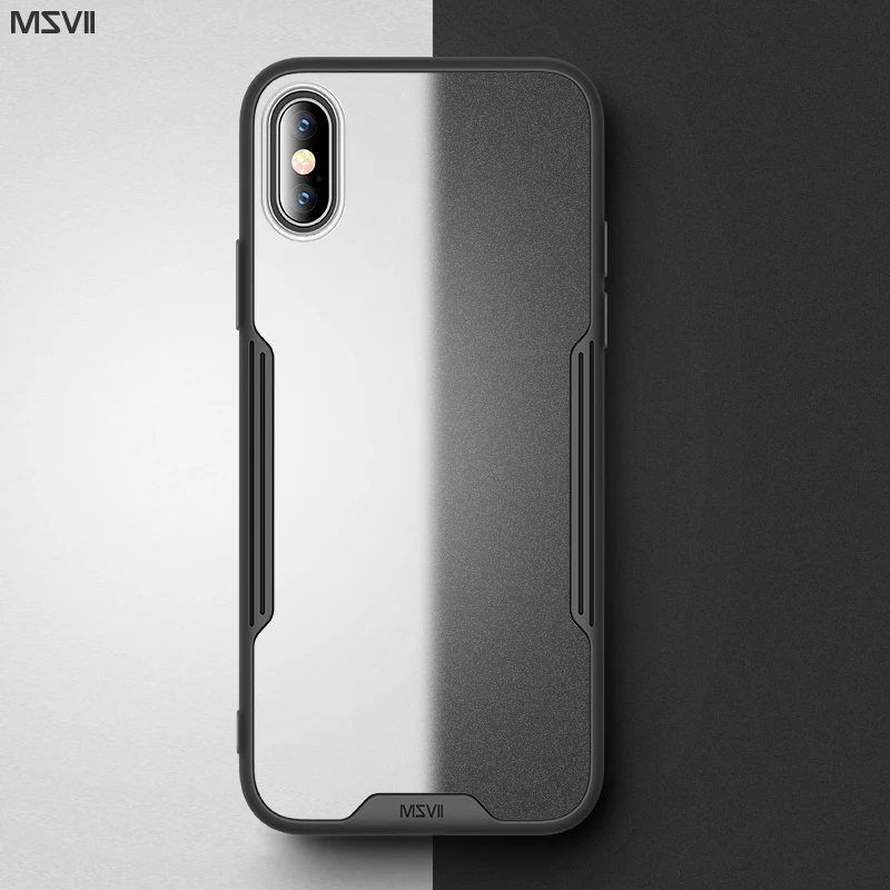 Msvii Роскошный чехол для iPhone X XS Мягкий ТПУ силиконовый MAX защита экрана задняя
