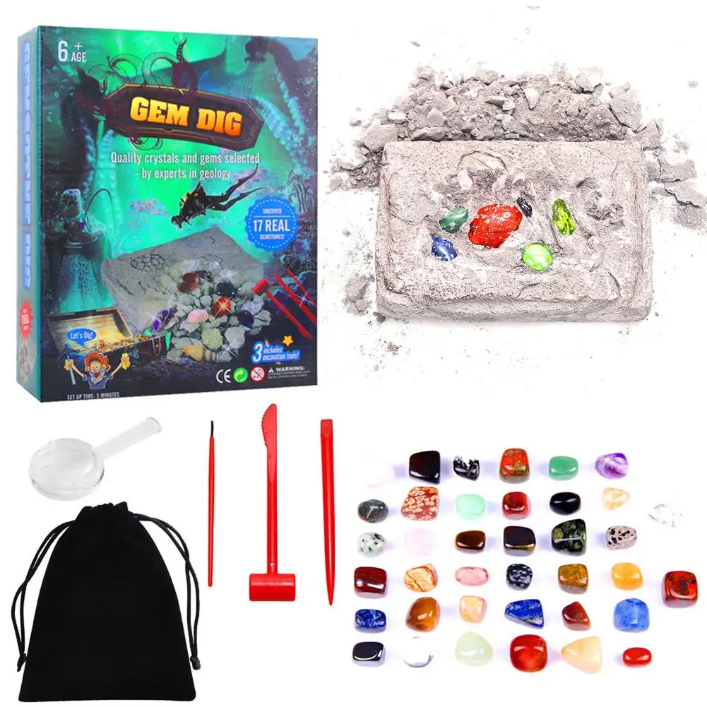 Kids Archaeological Excavation Toys Gemstone Dig Stem Science Kit DIY Mining Excavation Toys For Boys Girls Gift
Kids Archaeological Excavation Toys Gemstone Dig Stem Science Kit DIY Mining Excavation Toys For Boys Girls Gift