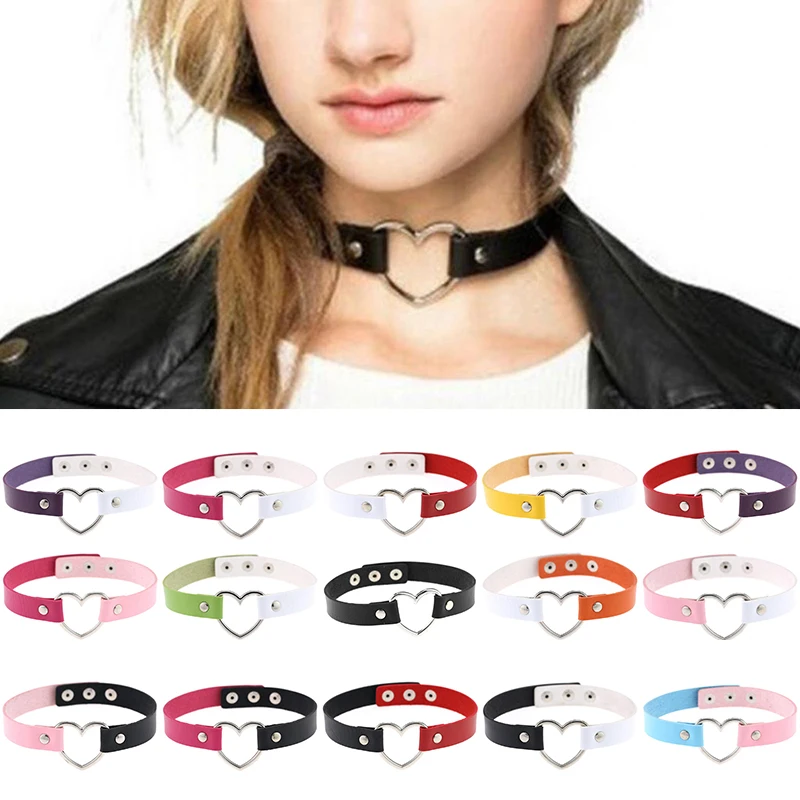 1Pc Fashion Women's Cool Punk Rivet Heart-Shape Necklace PU Leather Choker Necklace Charming Party Jewelry Gift Neck Accessories
1Pc Fashion Women's Cool Punk Rivet Heart-Shape Necklace PU Leather Choker Necklace Charming Party Jewelry Gift Neck Accessories