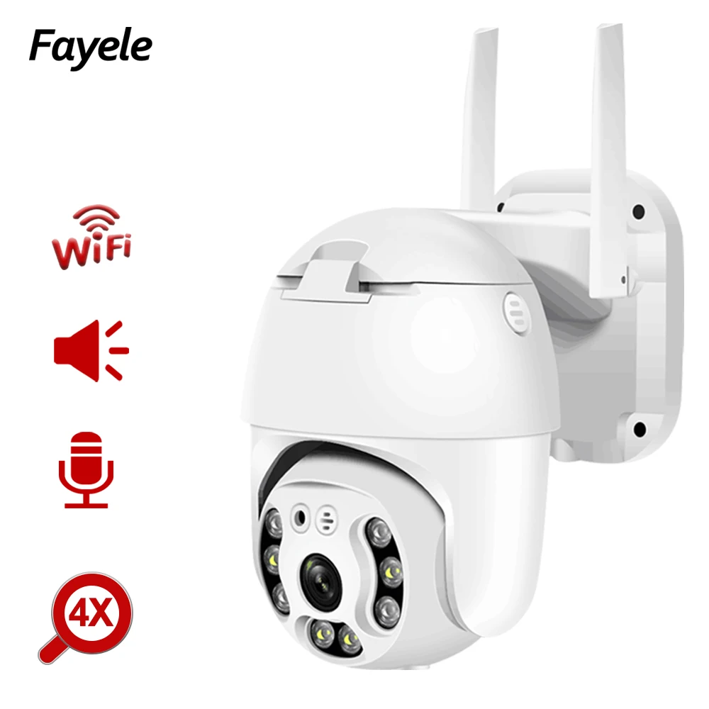 Home Security WIFI 1080P Outdoor PTZ Camera 2MP MINI Wireless IP Camera 4X Digital Zoom AI Humanoid Detection Two Way Audio P2P
Home Security WIFI 1080P Outdoor PTZ Camera 2MP MINI Wireless IP Camera 4X Digital Zoom AI Humanoid Detection Two Way Audio P2P