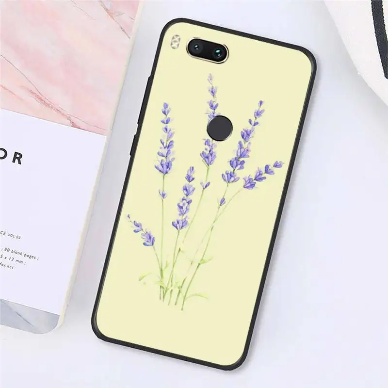 Чехол для телефона с акварелью цветком одуванчиком лотосом лавандой Xiaomi Redmi note 7 8