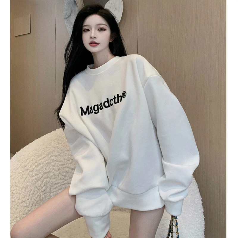 Толстовка Женская с круглым вырезом, тонкий свободный Свитшот оверсайз с длинным рукавом и надписью, весна-осень 2021
Толстовка Женская с круглым вырезом, тонкий свободный Свитшот оверсайз с длинным рукавом и надписью, весна-осень 2021