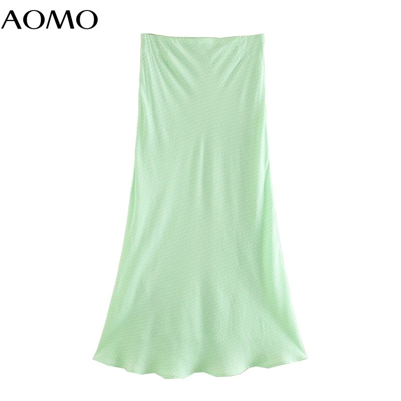 AOMO women green dots print long skirt buttons front open vintage ladies summer elegant chic skirts 3L49A
AOMO women green dots print long skirt buttons front open vintage ladies summer elegant chic skirts 3L49A