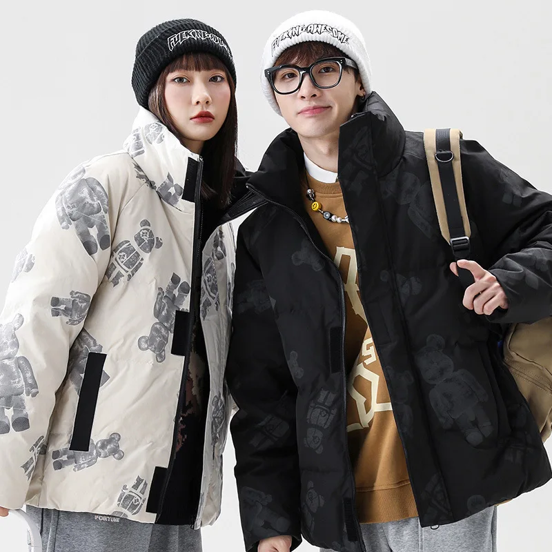 2021 Winter Men's Coat Stand Collar Loose Warm Down Coats Hong Kong Trend Brand Bear Down Jacket Outdoor Windproof Couple Jacket
2021 Winter Men's Coat Stand Collar Loose Warm Down Coats Hong Kong Trend Brand Bear Down Jacket Outdoor Windproof Couple Jacket