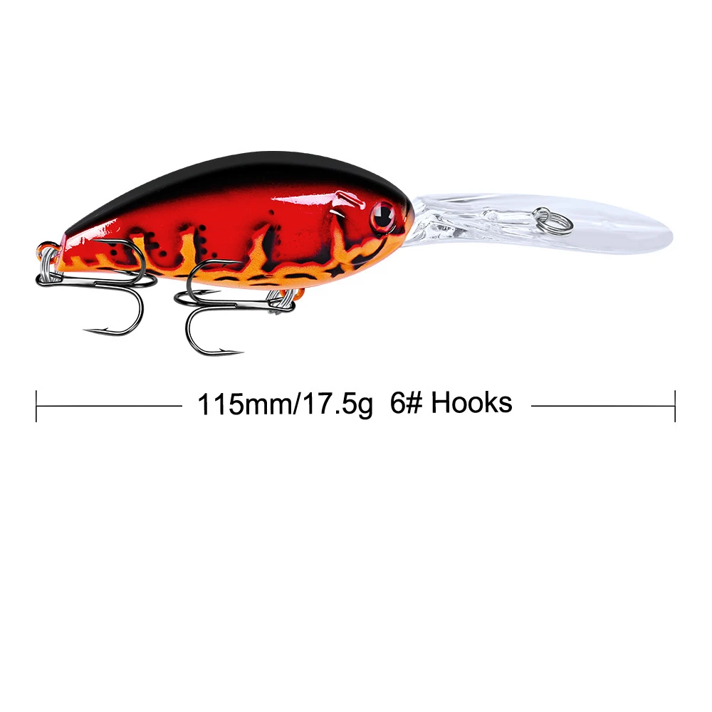 

1Pcs Crankbait fishing Wobblers 17.5g 11.5cm artificial Crank Bait Bass Fishing Lure pike trolling pesca carp Fishing Tackle