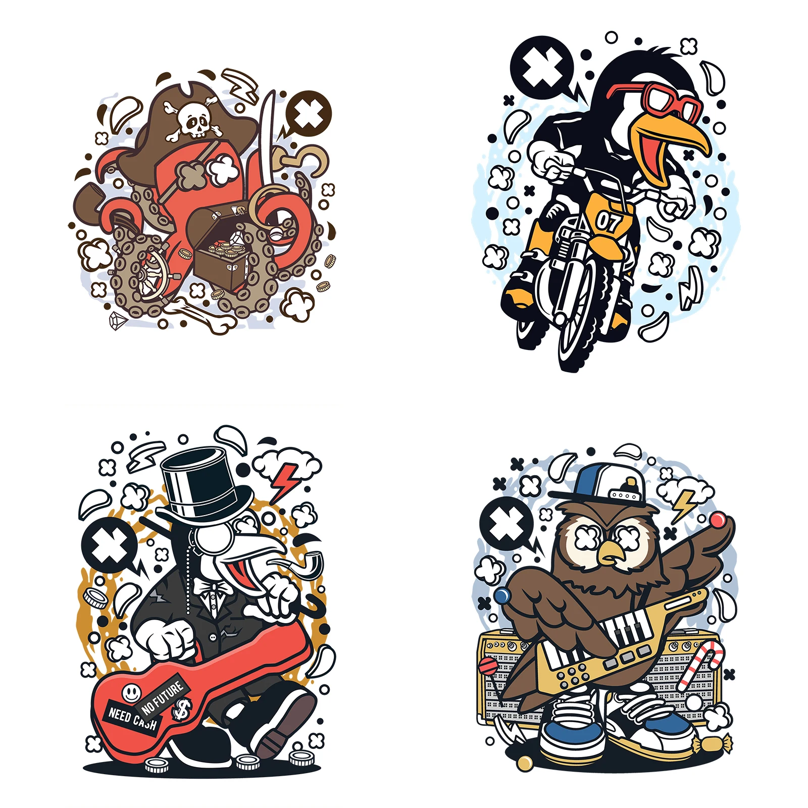 Three Ratels QC522 Punk Cartoon Character Illustration Animal Cartoon Wall Sticker Car Hood Sticker Laptop Decal
Three Ratels QC522 Punk Cartoon Character Illustration Animal Cartoon Wall Sticker Car Hood Sticker Laptop Decal