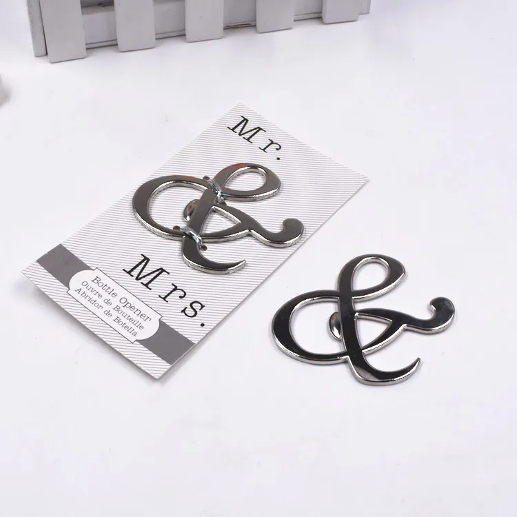 100Pcs Wholesale "Mr. and Mrs." Ampersand Bottle Opener Favor For Party Supplies Silver Wedding Gift For Guest Free Shipping Lot
100Pcs Wholesale "Mr. and Mrs." Ampersand Bottle Opener Favor For Party Supplies Silver Wedding Gift For Guest Free Shipping Lot