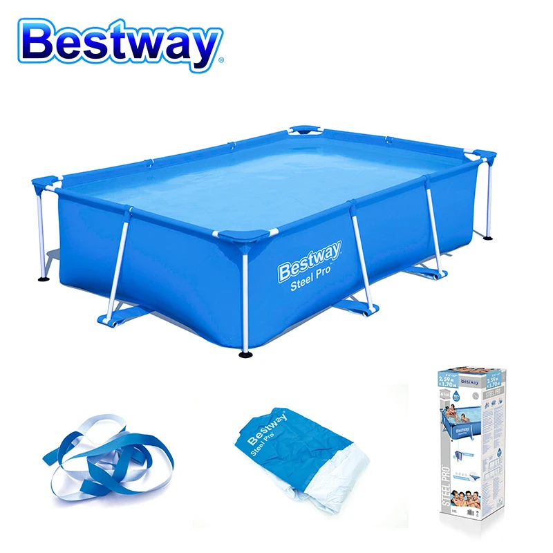 BESTWAY Steel Pro Frame Swimming Gartenpool Easy Set Above Ground Swimming Real Pool Bestway for Family Size 2.59M X 1.70M
BESTWAY Steel Pro Frame Swimming Gartenpool Easy Set Above Ground Swimming Real Pool Bestway for Family Size 2.59M X 1.70M