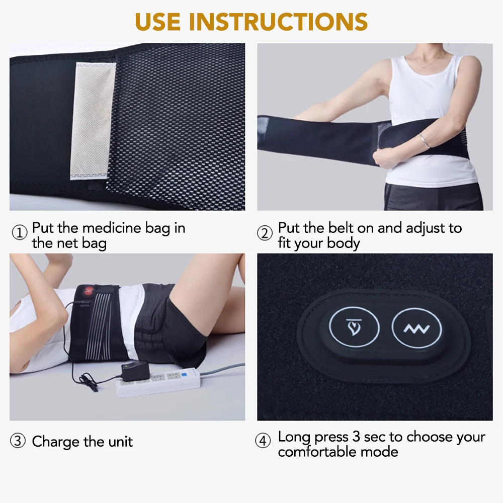 PASTSKY Waist Heating Pad Lower Back Support Pain Relief IR Hot Therapy 3 Levels Lumbar Abdominal Warmer Belt Massager Vibration
PASTSKY Waist Heating Pad Lower Back Support Pain Relief IR Hot Therapy 3 Levels Lumbar Abdominal Warmer Belt Massager Vibration