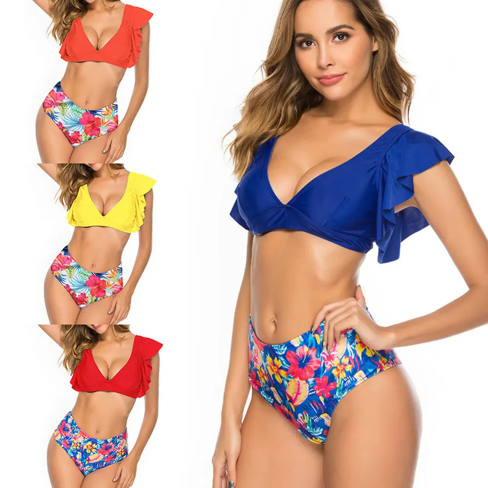 2021 New Ruffled Bikini Print Suit V Neck High Waist Split Body Swimsuit Beach Swimsuit For Women
2021 New Ruffled Bikini Print Suit V Neck High Waist Split Body Swimsuit Beach Swimsuit For Women