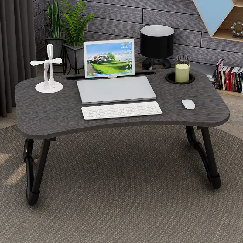 

Складной стол для ноутбука, сервировочный столик для завтрака, поднос для кровати, регулируемый, с откидными ножками, настольная подставка ...