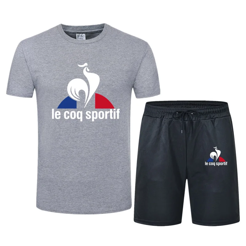 Men's Cotton T-shirt Sportswear Two-piece Leisure Fitness Sports Suit Short-sleeved Cotton T-shirt + Casual Shorts Suit 2021
Men's Cotton T-shirt Sportswear Two-piece Leisure Fitness Sports Suit Short-sleeved Cotton T-shirt + Casual Shorts Suit 2021