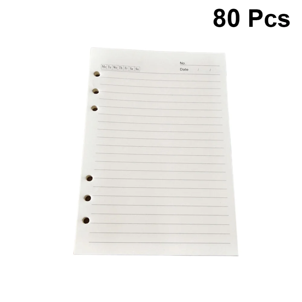 80 Pages A5 Loose-leaf Filler Paper 6-Hole Spiral Notebook Paper Replacement for Men
80 Pages A5 Loose-leaf Filler Paper 6-Hole Spiral Notebook Paper Replacement for Men