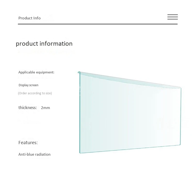 24-Inch Anti-Blue Radiant Panel, No Need to Install to Protect the Sn While Anti-Blue Light (547X320X2mm)
24-Inch Anti-Blue Radiant Panel, No Need to Install to Protect the Sn While Anti-Blue Light (547X320X2mm)