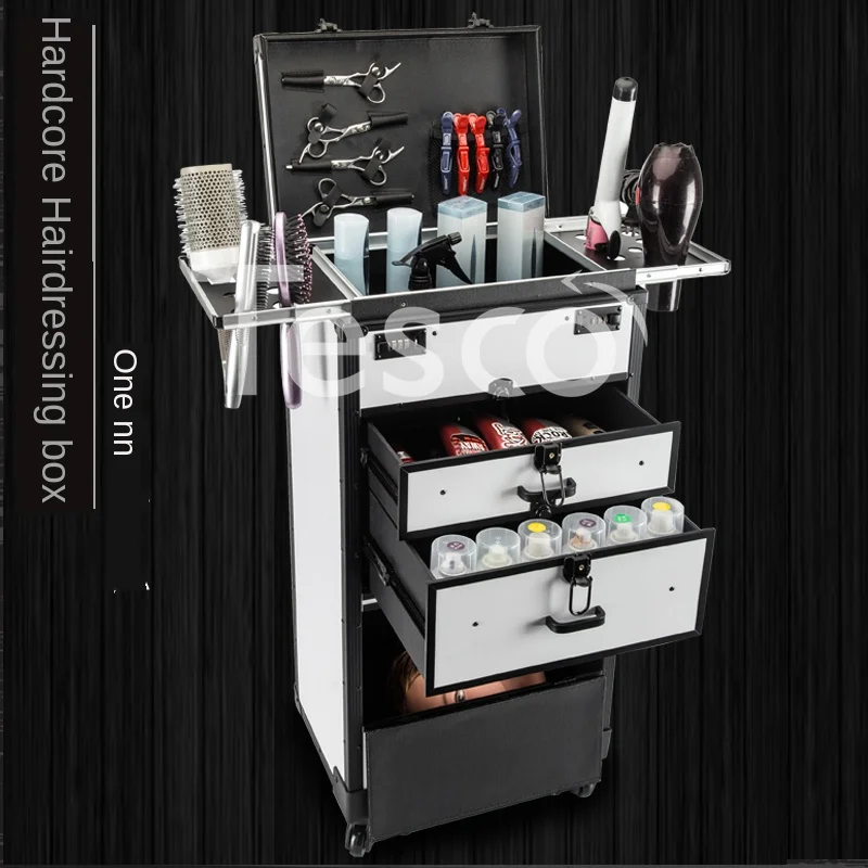 

Hairdressing toolbox trolley case trendy hair stylist special large-capacity scissors bag vibrato same