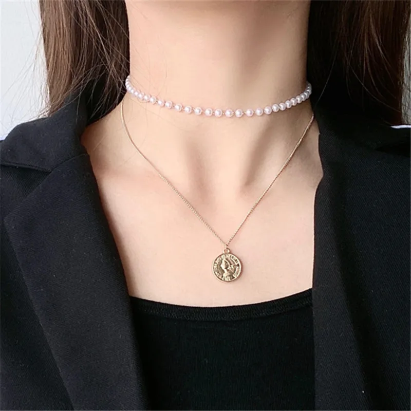 Fashion Geometric Heart Portrait Cross Pendant Necklace Retro temperament Bohemia pearl double chain clavicle Necklace Women
Fashion Geometric Heart Portrait Cross Pendant Necklace Retro temperament Bohemia pearl double chain clavicle Necklace Women