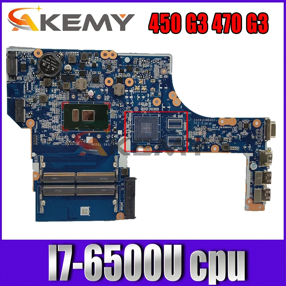 827026-001 827026-501 827026-601 for HP 450 G3 470 G3 series laptop motherboard X63 DA0X63MB6H1 I7-6500U fully Tested
827026-001 827026-501 827026-601 for HP 450 G3 470 G3 series laptop motherboard X63 DA0X63MB6H1 I7-6500U fully Tested