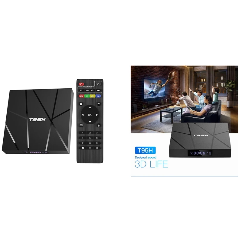 Android 10.0 Tv Box 2GB RAM 16GB ROM, T95H H616 Quad-Core Smart Box Support 2.4G WiFi HD 3D/H.265/6K HD
Android 10.0 Tv Box 2GB RAM 16GB ROM, T95H H616 Quad-Core Smart Box Support 2.4G WiFi HD 3D/H.265/6K HD