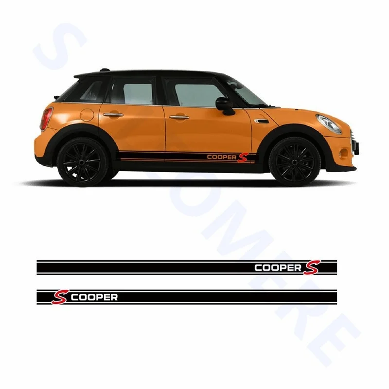 For 1Set/2pcs Auto Side Skirt Sill Racing Stripes Vinyl Decal Car Body Customized Fit On 3-5 Doors BMW MINI Cooper S
For 1Set/2pcs Auto Side Skirt Sill Racing Stripes Vinyl Decal Car Body Customized Fit On 3-5 Doors BMW MINI Cooper S