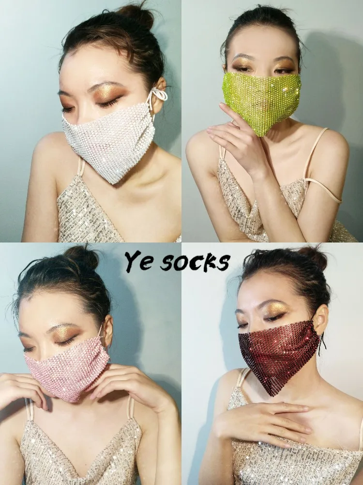 Europe and the United States hot interesting mesh rhinestone mask mask washable personality mesh veil decoration
Europe and the United States hot interesting mesh rhinestone mask mask washable personality mesh veil decoration