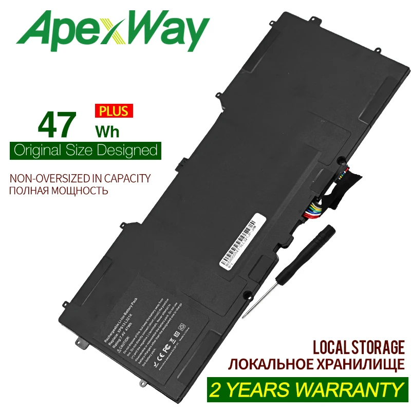 ApexWay 7.4V 55WH C4K9V New Laptop Battery for DELL XPS 12 XPS13- L321X XPS13-L322X L321X C4K9V 3H76R Y9N00 489XN Y9N00
ApexWay 7.4V 55WH C4K9V New Laptop Battery for DELL XPS 12 XPS13- L321X XPS13-L322X L321X C4K9V 3H76R Y9N00 489XN Y9N00