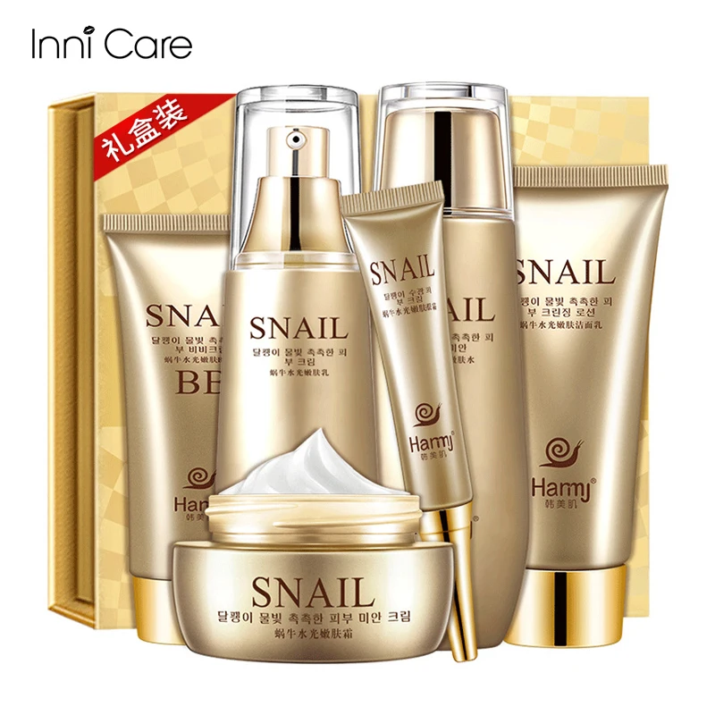 6pcs Snail Skin Care Sets Face Cream Cleanser Toner Moisturizer Eye Cream Kit Cosmetics Gift Set Skin Care Products
6pcs Snail Skin Care Sets Face Cream Cleanser Toner Moisturizer Eye Cream Kit Cosmetics Gift Set Skin Care Products