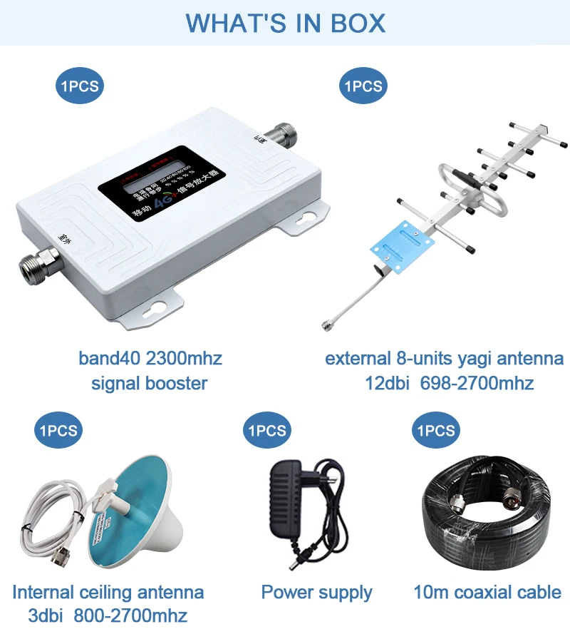 Lintratek 4g TDD band40 2300MHz signal booster AGC 70dB cellphone repeater LCD display cellular amplifier Internet full kit
Lintratek 4g TDD band40 2300MHz signal booster AGC 70dB cellphone repeater LCD display cellular amplifier Internet full kit