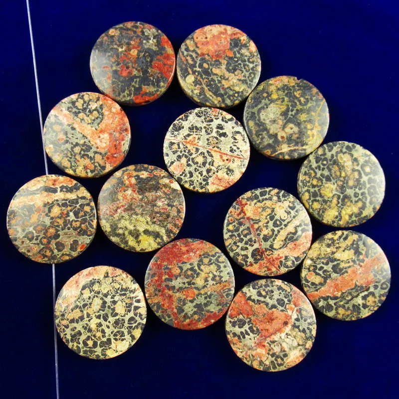 2Pcs 18.6g Natural Red Leopard Skin Jaspers Round Pendant Bead 30x5mm SH6345 
2Pcs 18.6g Natural Red Leopard Skin Jaspers Round Pendant Bead 30x5mm SH6345