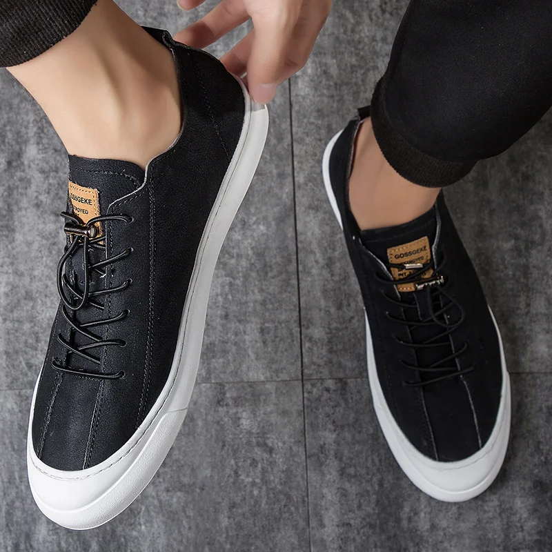 New 2019 High Quality Genuine Leather Shoes Men Flats Fashion Men's Casual Shoes Brand Man Soft Comfortable Lace up Black White
New 2019 High Quality Genuine Leather Shoes Men Flats Fashion Men's Casual Shoes Brand Man Soft Comfortable Lace up Black White