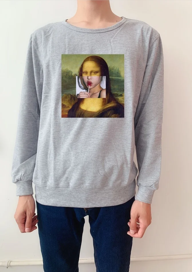 sunfiz YF Autumn Winter 2019 Hip Hop Sweater Streetwear Women's Funny Mona Lisa Sweater Cotton Fashion Harajuku Long Sleeve
sunfiz YF Autumn Winter 2019 Hip Hop Sweater Streetwear Women's Funny Mona Lisa Sweater Cotton Fashion Harajuku Long Sleeve