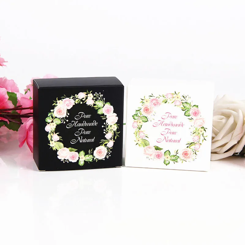 Flower Printing Paper Gift Wrap Boxes White Black Handmade Soap Tea Packaging Box Party Favor Candy Biscuits Package
Flower Printing Paper Gift Wrap Boxes White Black Handmade Soap Tea Packaging Box Party Favor Candy Biscuits Package