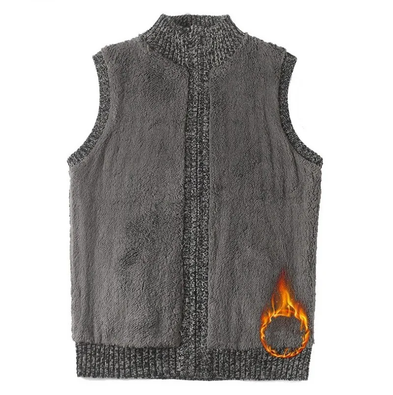 Plus Size 6XL Mens Knitted Sweater Vest Stand Collar Sleeveless Jacket Slim Fit Winter Fleece Lining Waistcoat Vests Outerwear
Plus Size 6XL Mens Knitted Sweater Vest Stand Collar Sleeveless Jacket Slim Fit Winter Fleece Lining Waistcoat Vests Outerwear