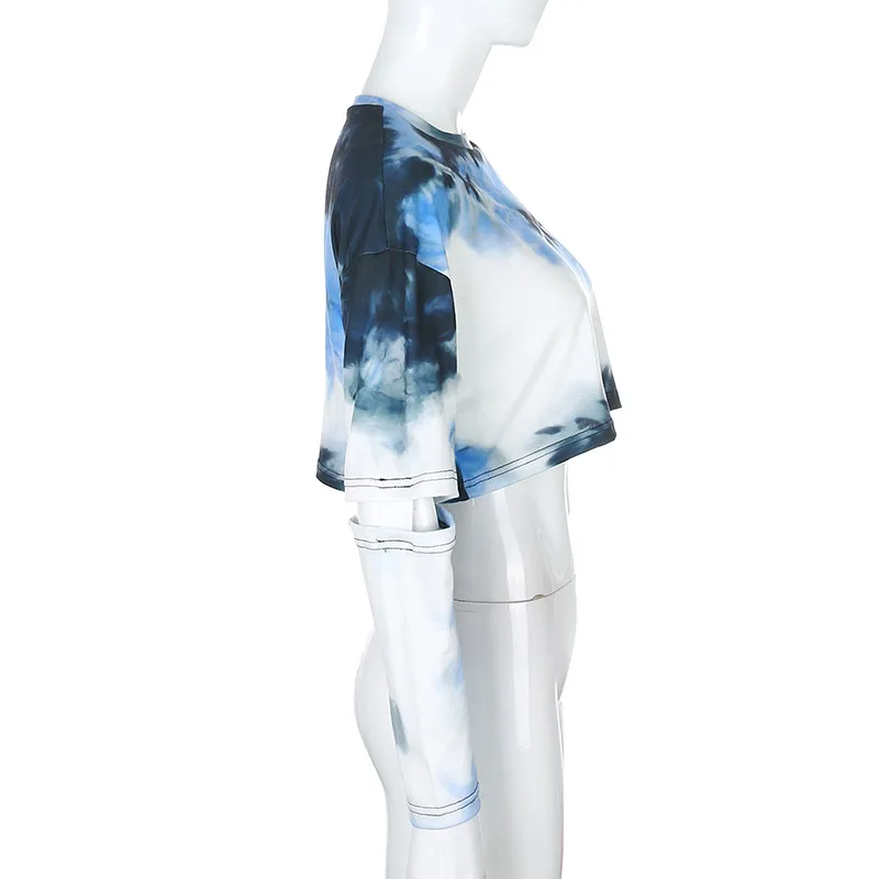 Women's Fashion Hollow Sleeve Sweatshirt Personality Tie-dye Loose Round Neck Exposed Navel Sweatshirt Long Sleeve Autumn Tops
Women's Fashion Hollow Sleeve Sweatshirt Personality Tie-dye Loose Round Neck Exposed Navel Sweatshirt Long Sleeve Autumn Tops