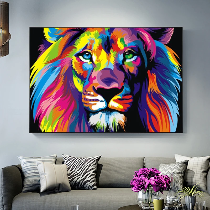 Watercolor Lion Pop Art Posters And Prints Abstract Animals Canvas Art Wall Paintings Cuadros Pictures For Living Room Decor 
Watercolor Lion Pop Art Posters And Prints Abstract Animals Canvas Art Wall Paintings Cuadros Pictures For Living Room Decor
