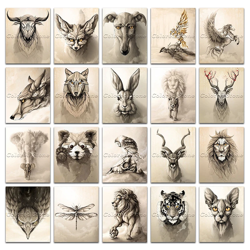 New Diamond painting Animals Cow fox dog owl rabbit lion deer elephant raccoon eagle tiger cat Full Square Drill embroidery 941
New Diamond painting Animals Cow fox dog owl rabbit lion deer elephant raccoon eagle tiger cat Full Square Drill embroidery 941