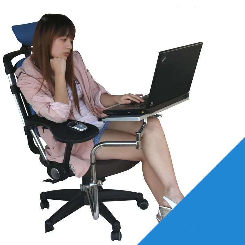 

Foldable Laptop Holder Multi-functional Lazy Chair Lift Rotatable Bracket Computer Desk Keyboard Tray Include Mouse-Pad