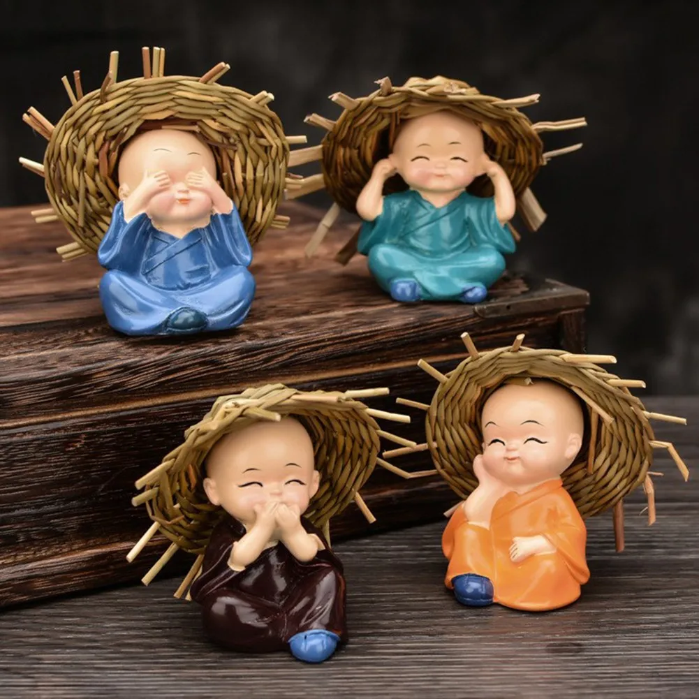 4pcs Lovely Llittle Monk Resin Crafts Cute Monks Tathagata Buddha Statues Figurine Home Decor Car Decoration
4pcs Lovely Llittle Monk Resin Crafts Cute Monks Tathagata Buddha Statues Figurine Home Decor Car Decoration