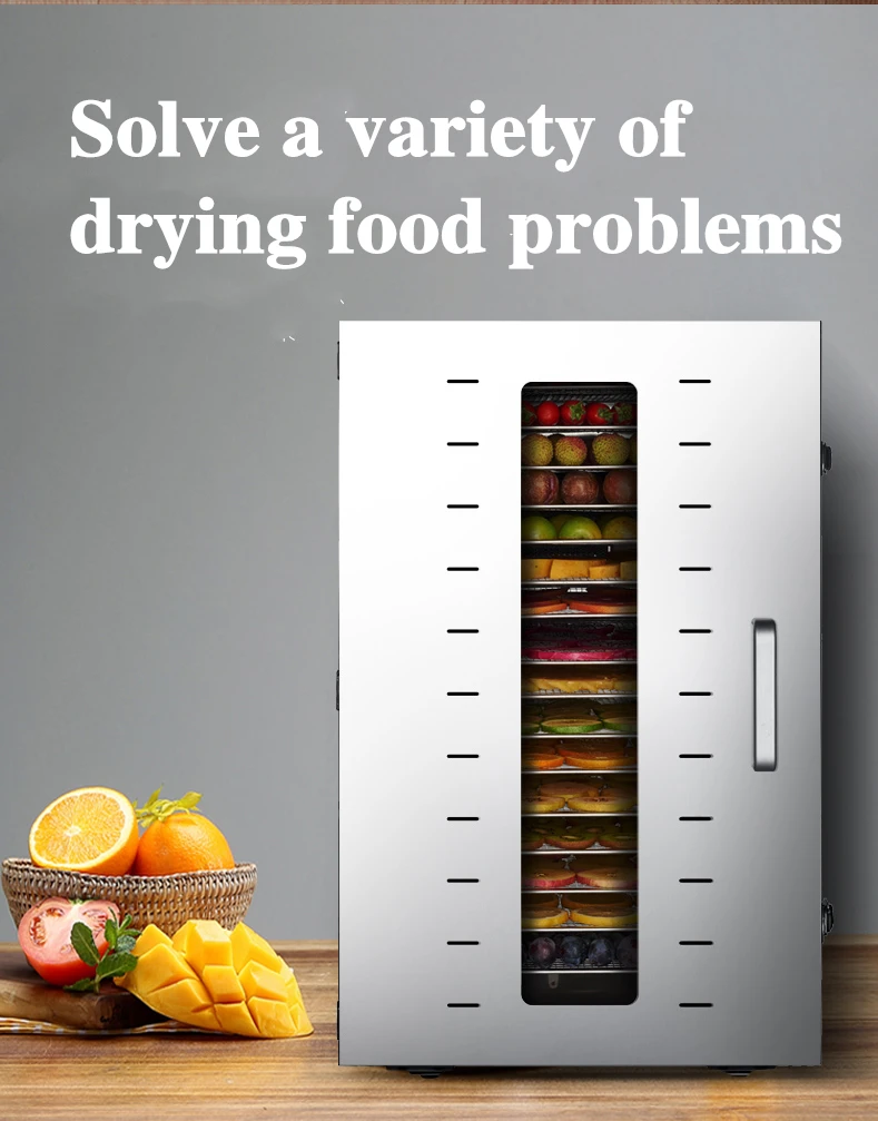 Food Dehydrator Fruit Vegetabl Drying Machine Snacks Herbs Gain Meat Food Dryer 16-Layer Stainless Steel Dry Fruit Machine
Food Dehydrator Fruit Vegetabl Drying Machine Snacks Herbs Gain Meat Food Dryer 16-Layer Stainless Steel Dry Fruit Machine