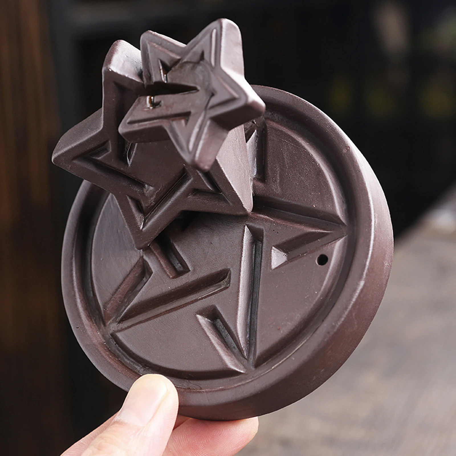 

Back Flow Incense Holder Plug-In Dust Burner Household Indoor Star Disc Shaped Sandalwood Incense Seat